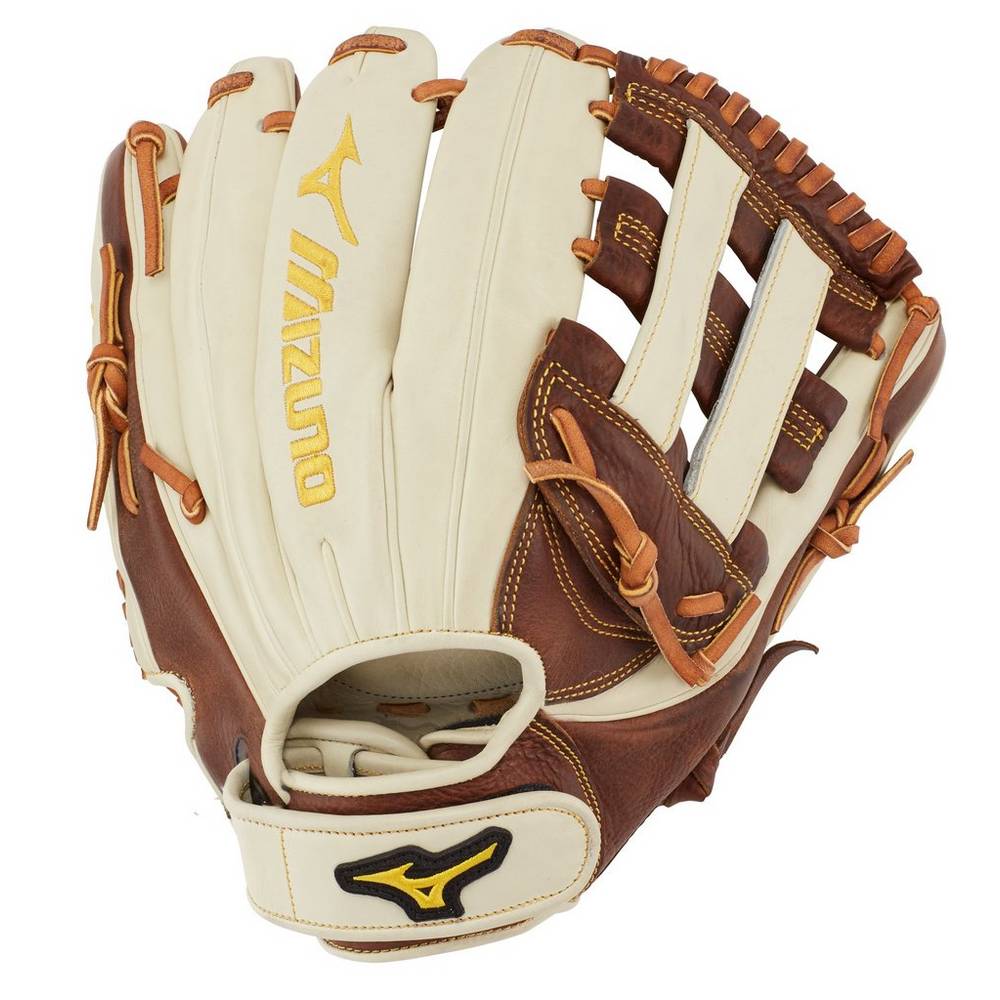 Luva Mizuno Softball Classic Series Fastpitch 12" - Mulher - Prateadas/Marrom - OPKZW8573